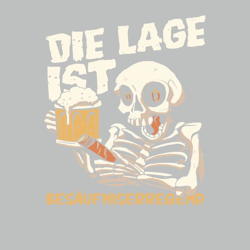 The situation is drunken, skeleton