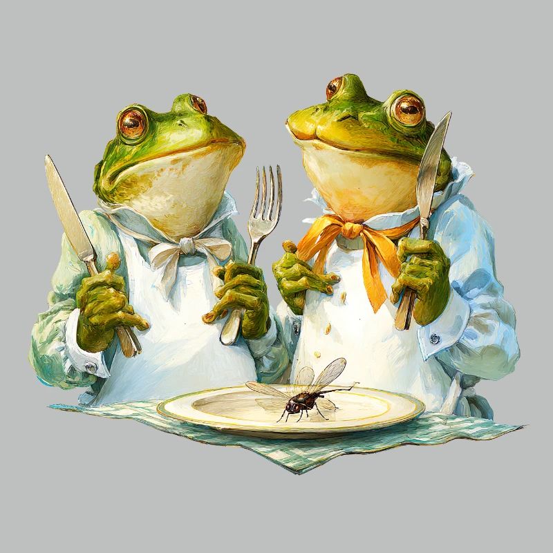 Grenouille cuisine à table
