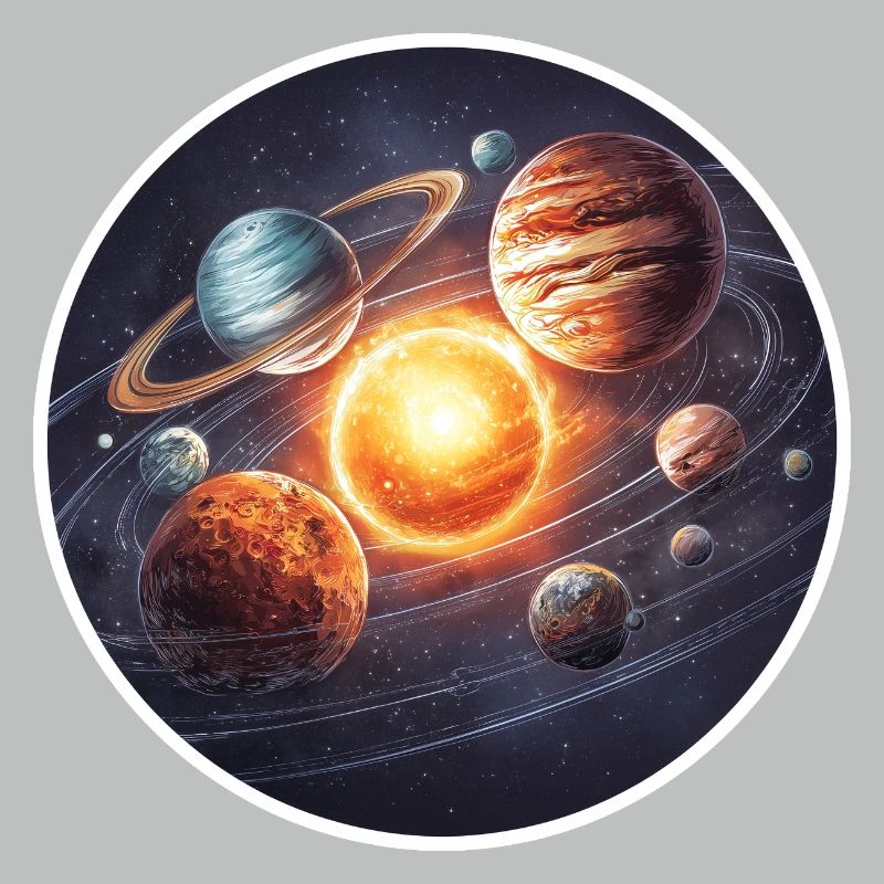 Astronomie Graphique Orbite des planètes du système solaire dans l’espace