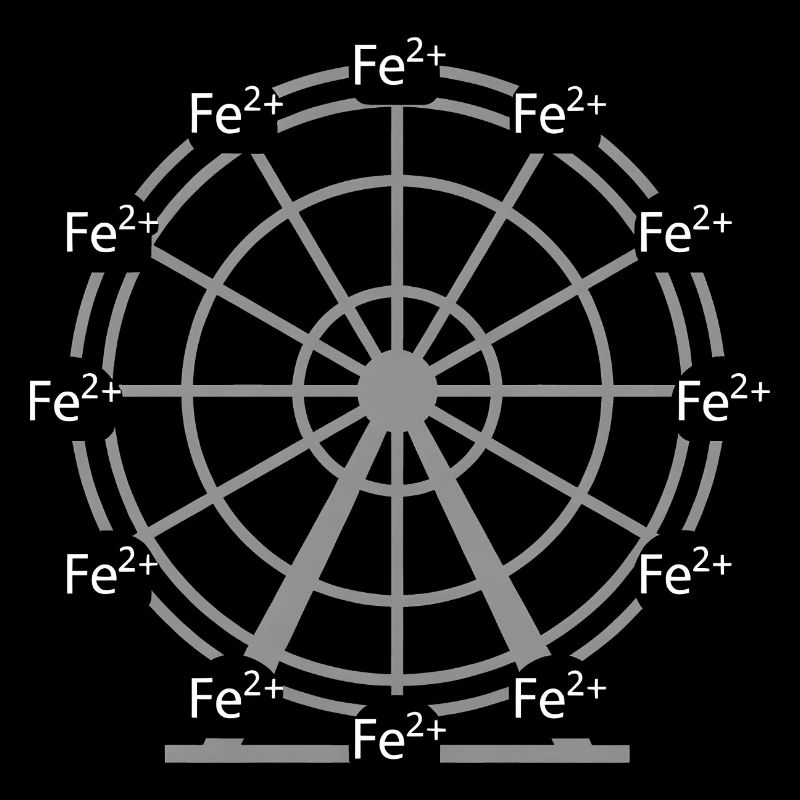 Ferrous Iron Fe2+ Ion Chemistry Science Design