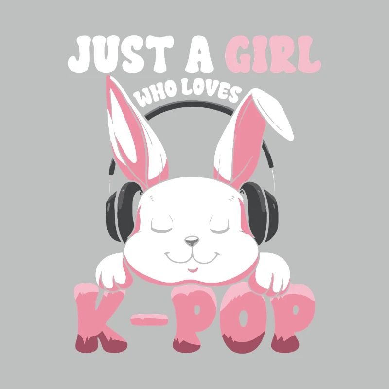 K-Pop Bunny avec des écouteurs