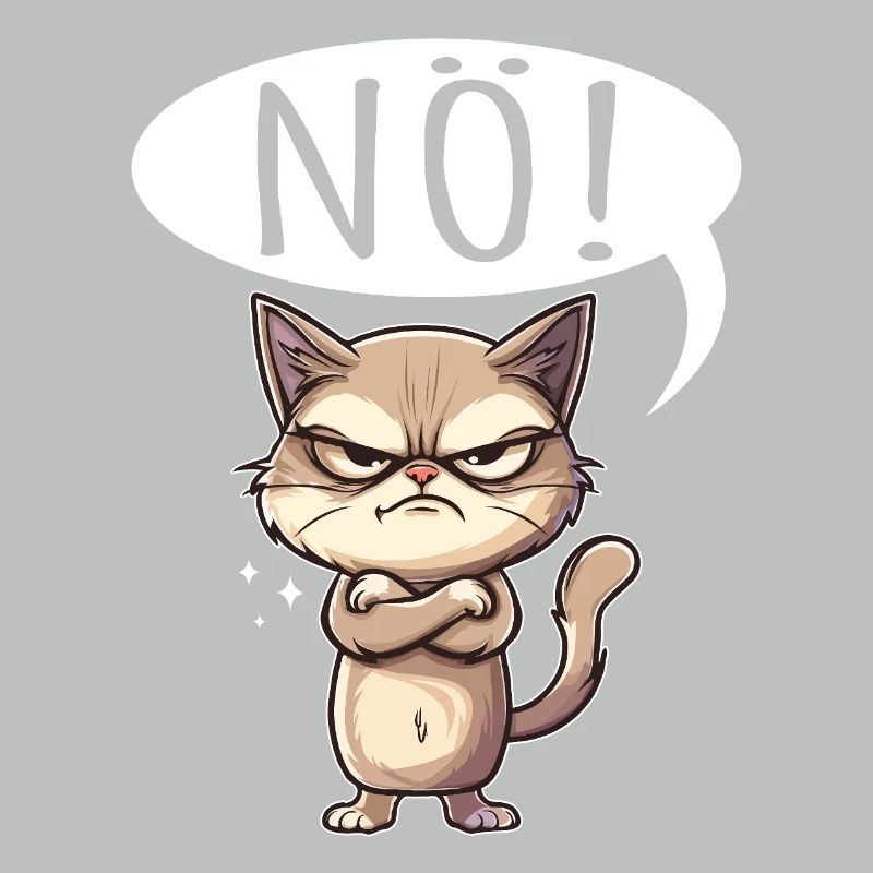 Cool Cat Nope funny saying grumpy