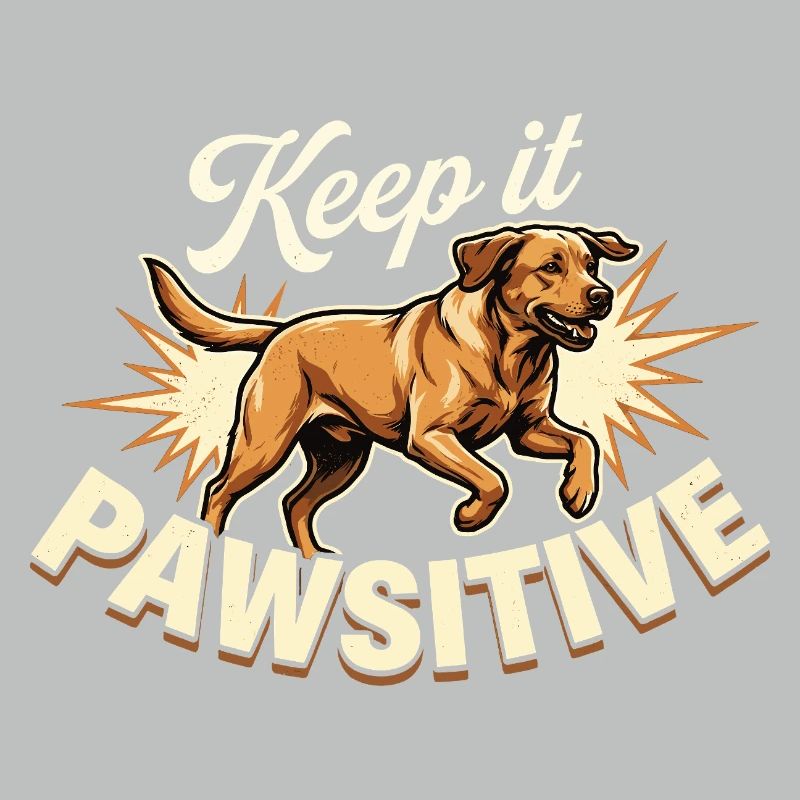 Keep it Pawsitive Foxred Labrador Retro