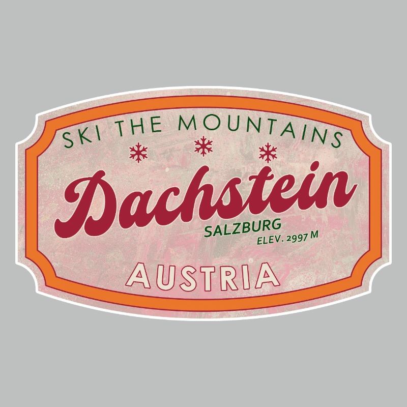 Dachstein Austria Alpine Badge Print
