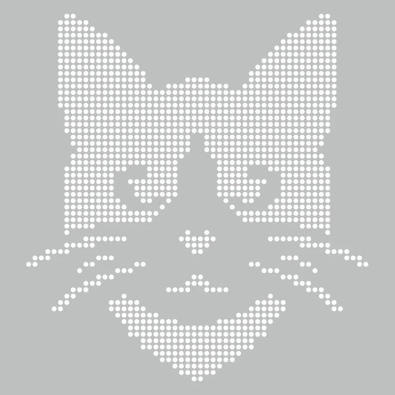 Halftone Cat Face