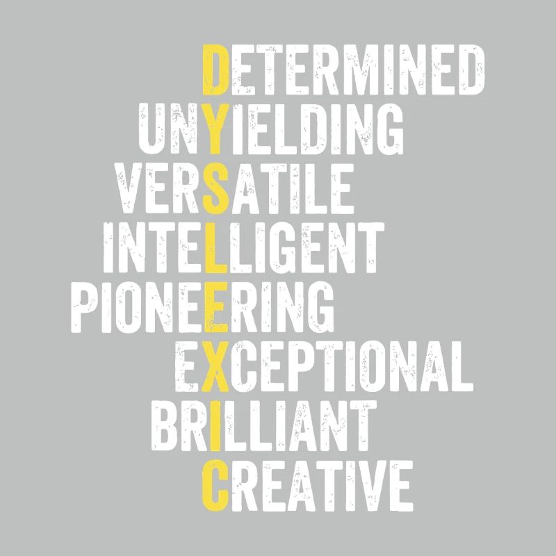 Yellow Accent Adjective Stack