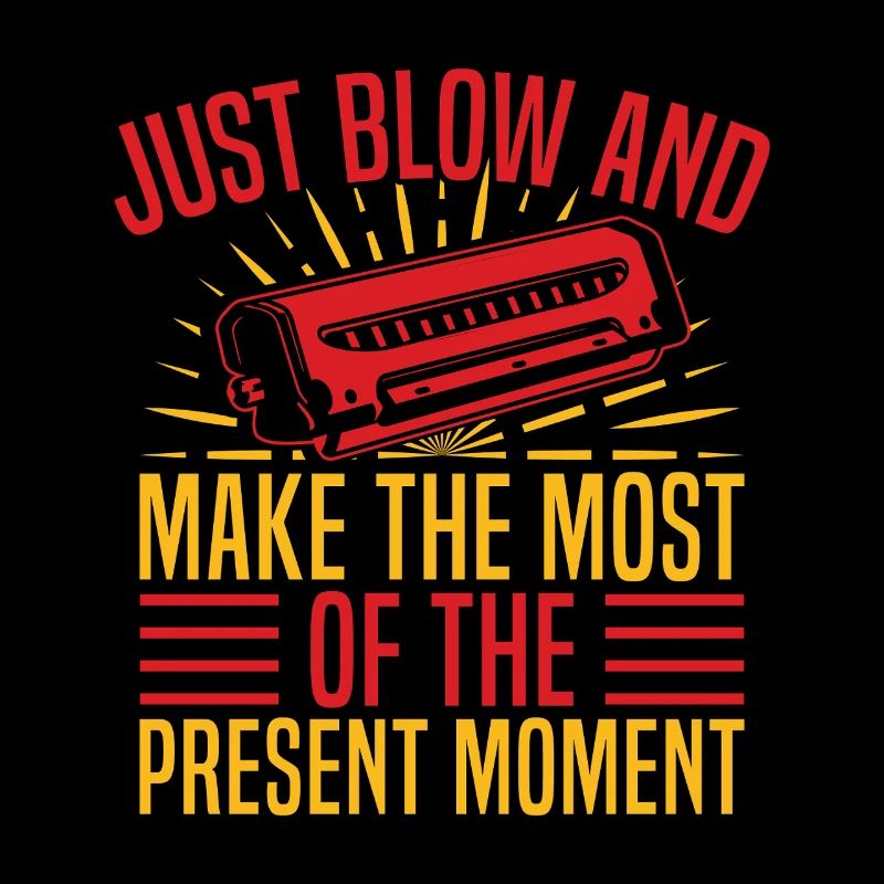 Funny Harmonica Player Just Blow & Present Moment