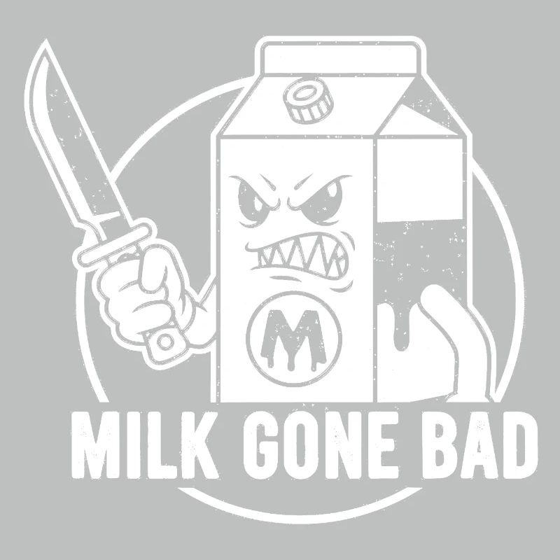 Milk goes evil: menacing cardboard figure