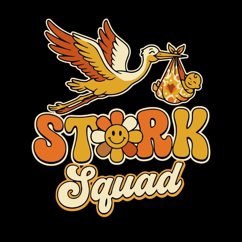 Stork Squad Retro Style