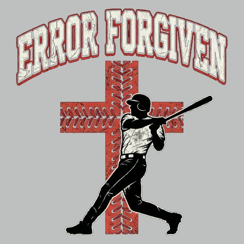 Error Forgiven Christlicher Baseball Glaube Jesus