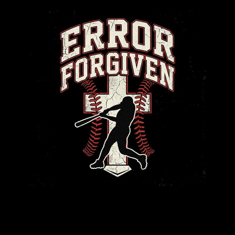 Error Forgiven Christlicher Baseball Glaube Jesus