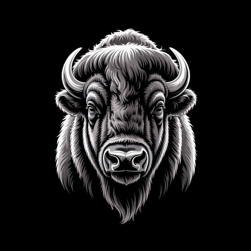 Illustration de la tête de buffle