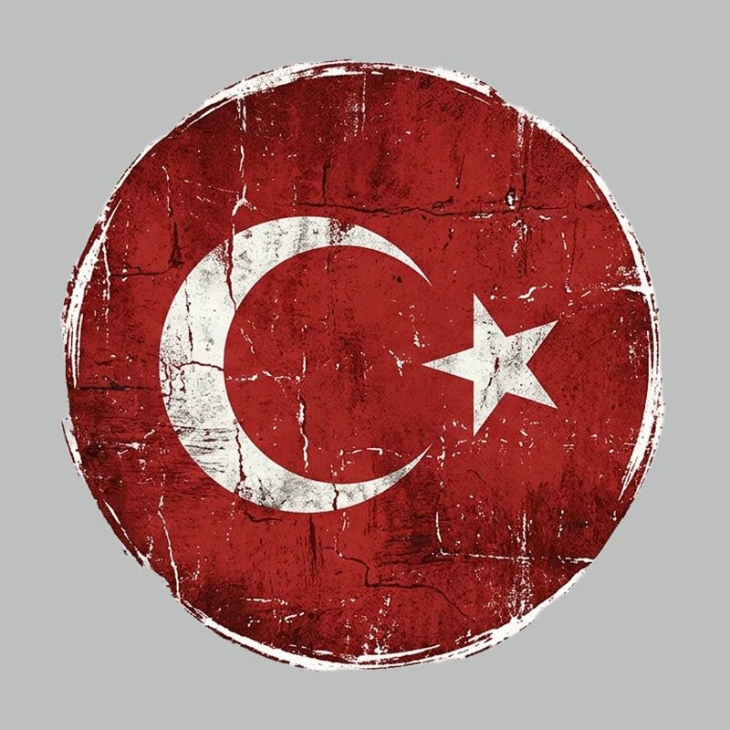 Conception du cercle du drapeau turc