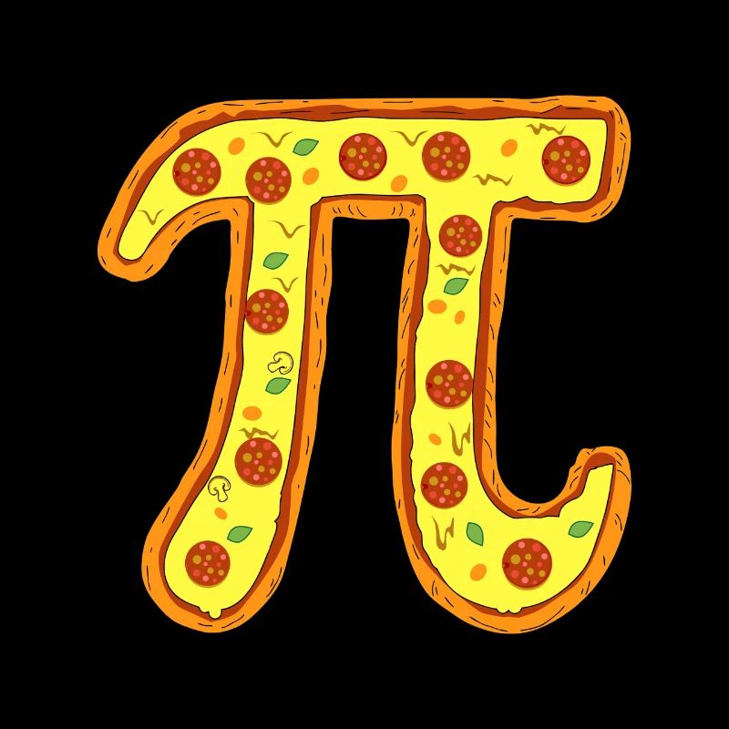Pizza Pi Emblem Pepperoni Symbol