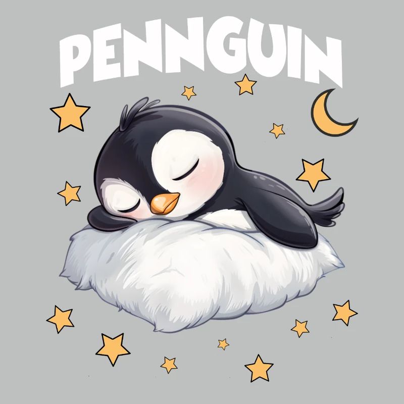 Pennguin Pinguin Pyjama müde Morgenmuffel Langschl