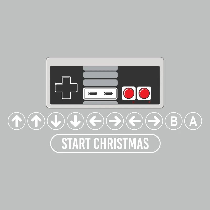 Cheat Code Start Christmas Gaming Gamer Video Game