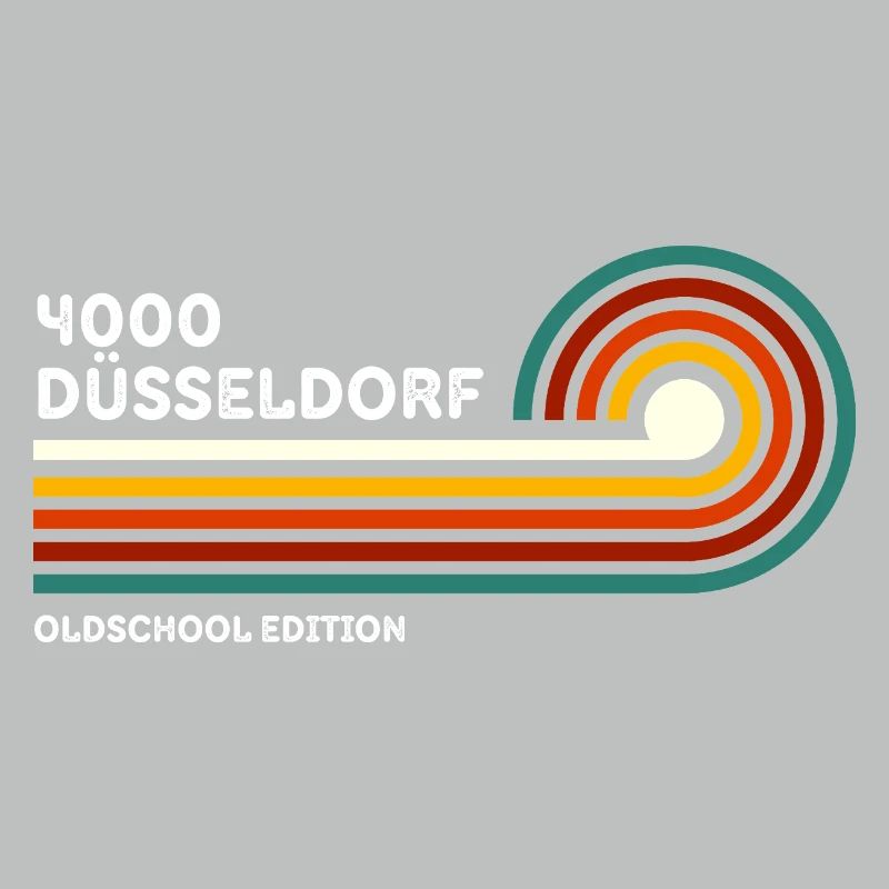 Düsseldorf Retro Shirt 4000 Postal Code