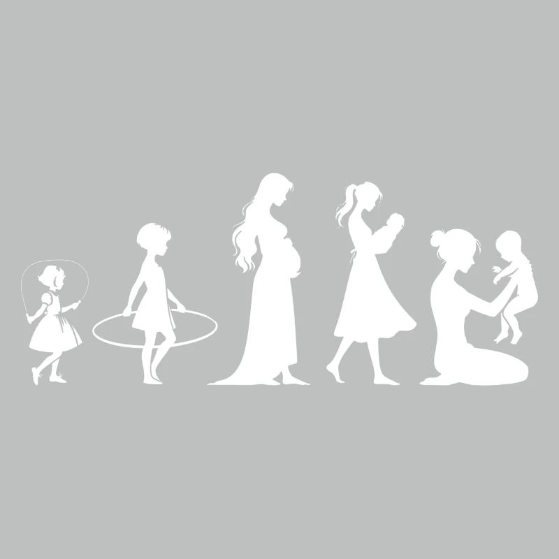 Evolution Mama Muttertag kind Familie