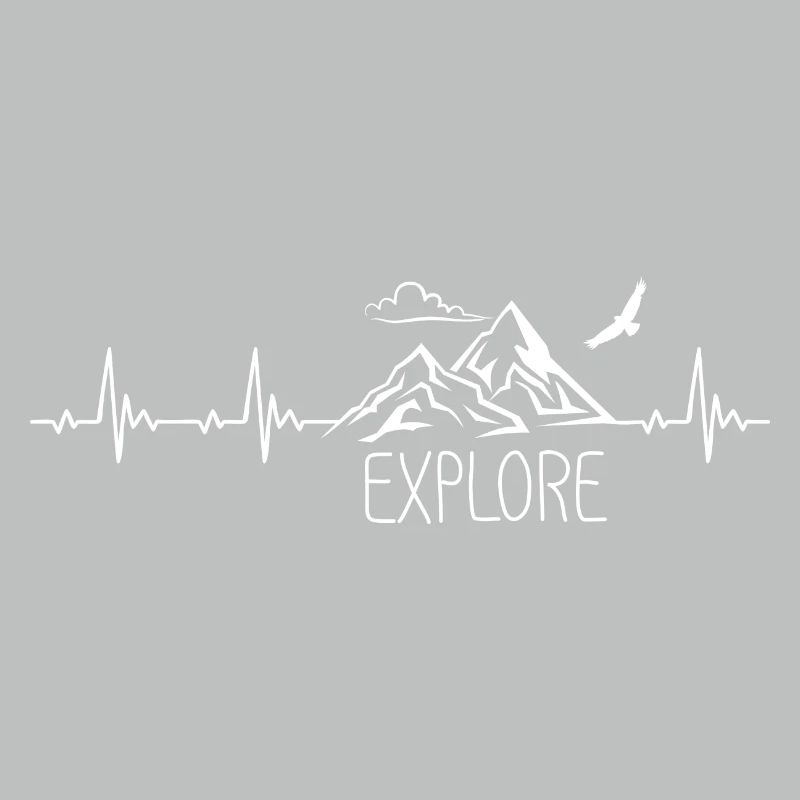 Explore Mountain Mountain Heartbeat Frequency Pulse ECG