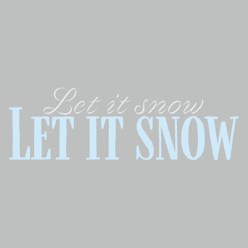 Let It Snow Script Bleu Glacé
