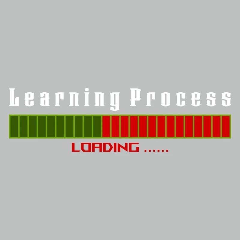 Learning Process Loading black shirt