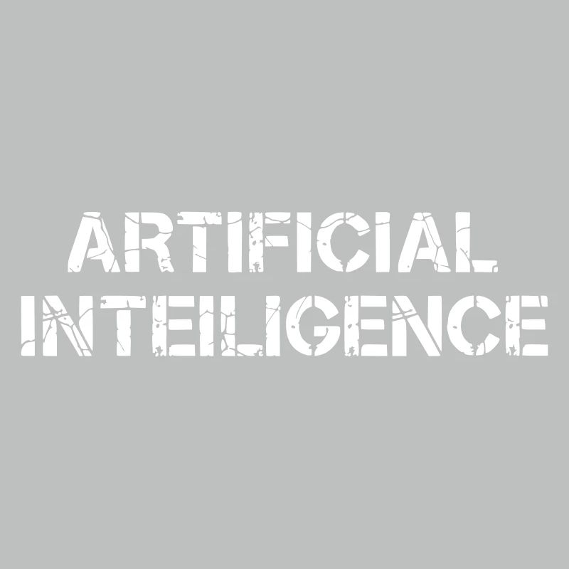 Artificial Intelligence Text Grunge Vektor