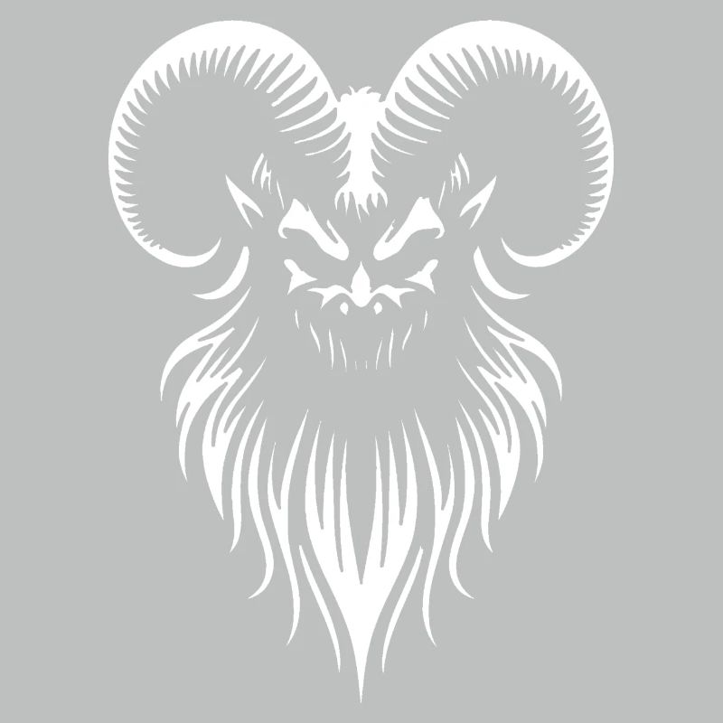 Demon Ram's Head - Gothic Goat Occult