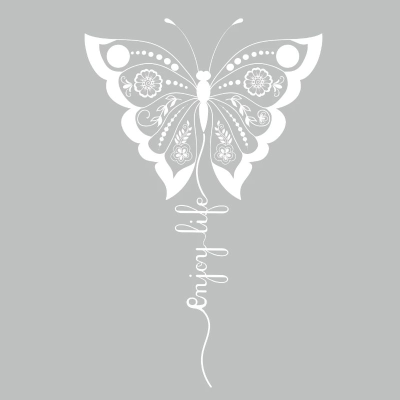 Papillon floral Script