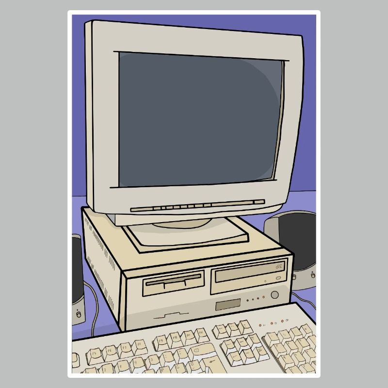 Retro Computer Desktop Setup