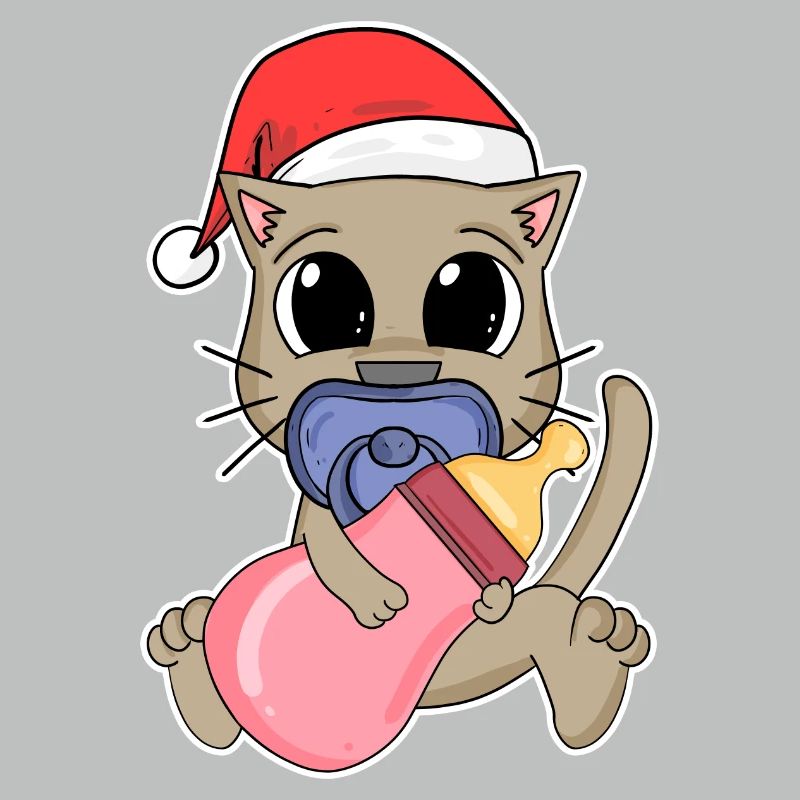 Chat Bébé Noël