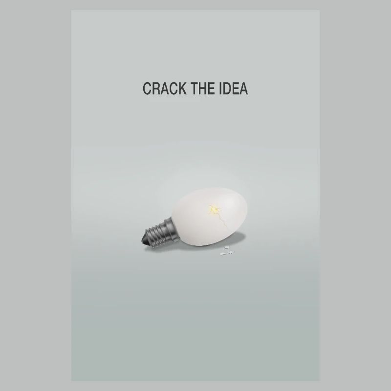 Affiche de pensée créative Crack The Idea