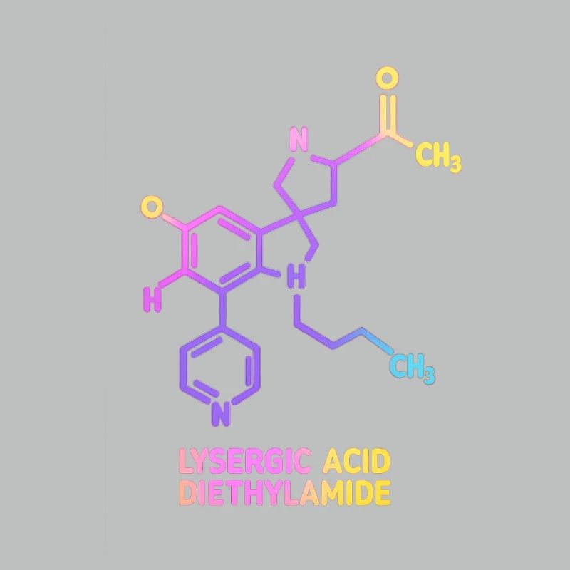 Psychedelic Molecular Art LSD
