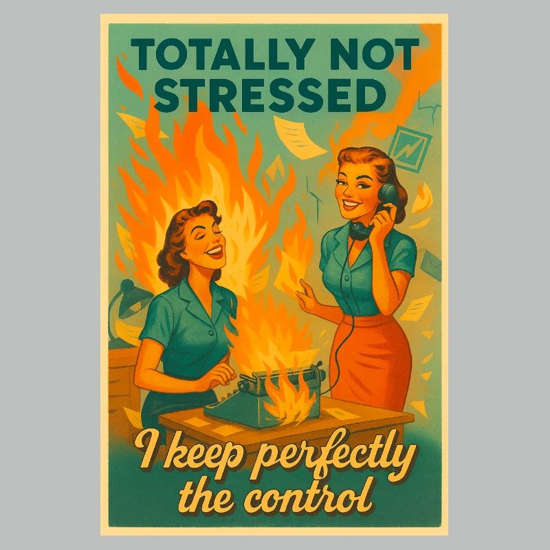 Totally Stressed Retro Office