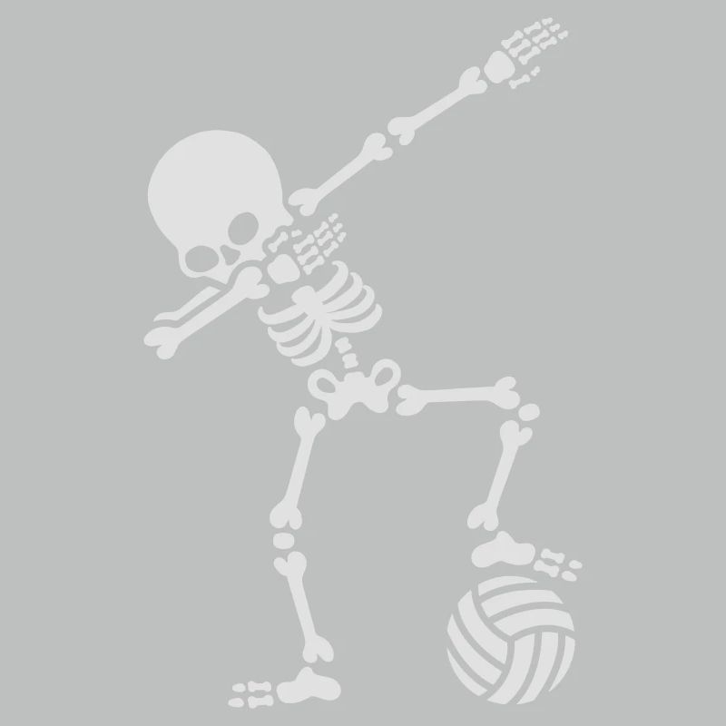 Dab dabbing skeleton (beach) volleyball