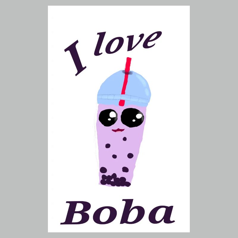 Funny Bubble Tea Illustration