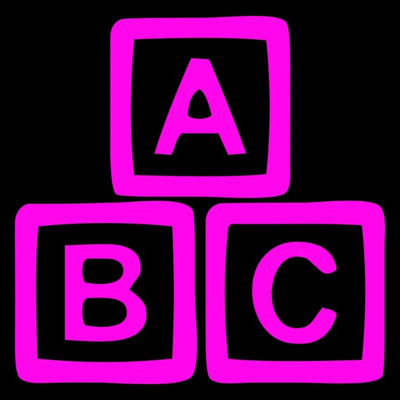ABC Neon Block Graphic Print