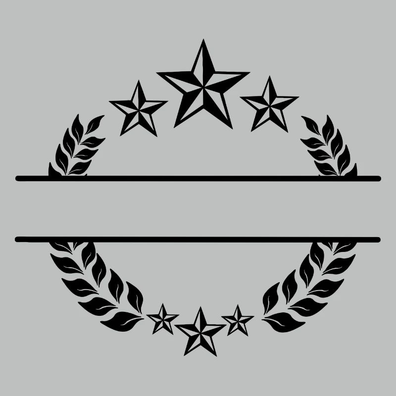 Lorbeerkranz Monogramm Stern