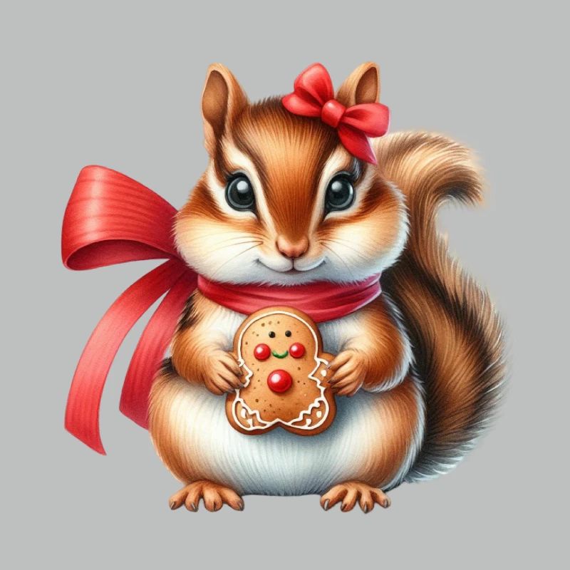 Ginger Squirrel with Cookie