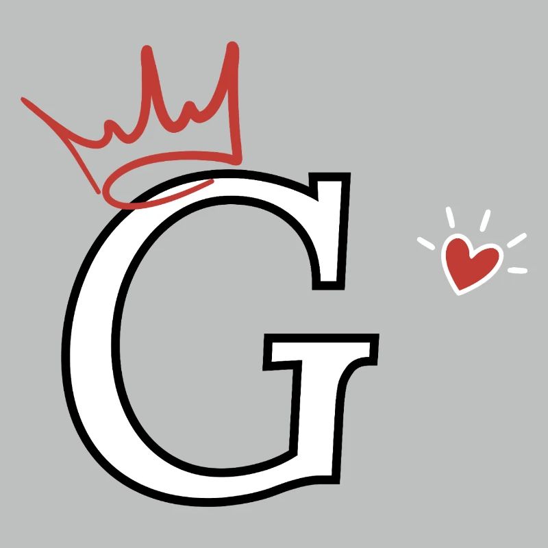 Buchstabe g Kronenherz