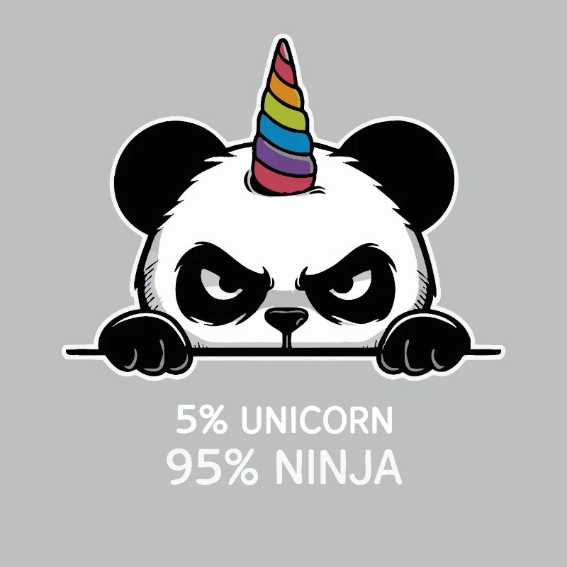 Panda Einhorn Ninja Spruch