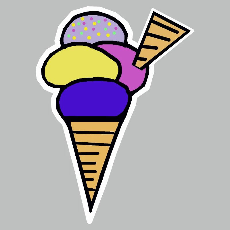 Eiswaffel Eiscreme Eis Kinder Retro