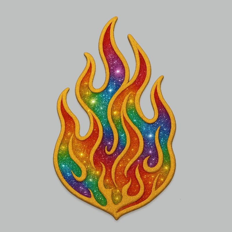 Regenbogenfeuer Patch