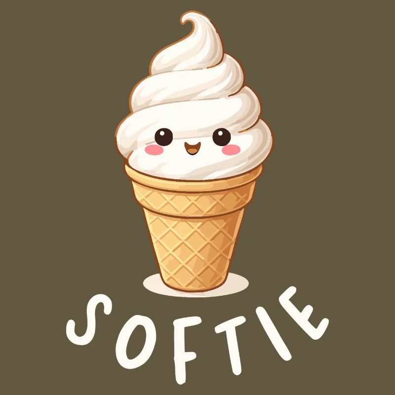 Softie. Softeis Liebe Eiscreme Statement