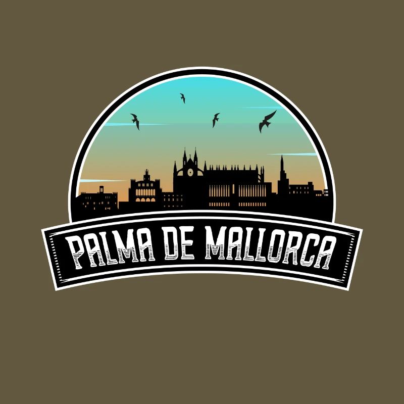 Palma De Mallorca Spain Skyline Spanish Souvenir