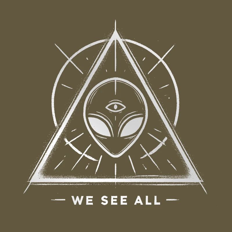 UFO Alien Eye Triangular Sigil