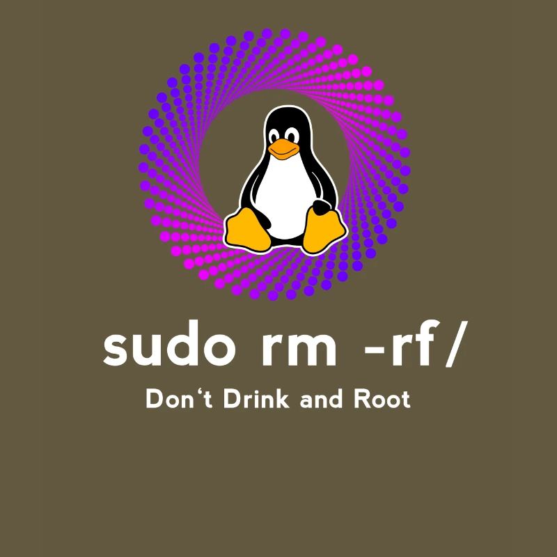 Computer Sys admin Penguin Nerd pc sudo rm -rf cod