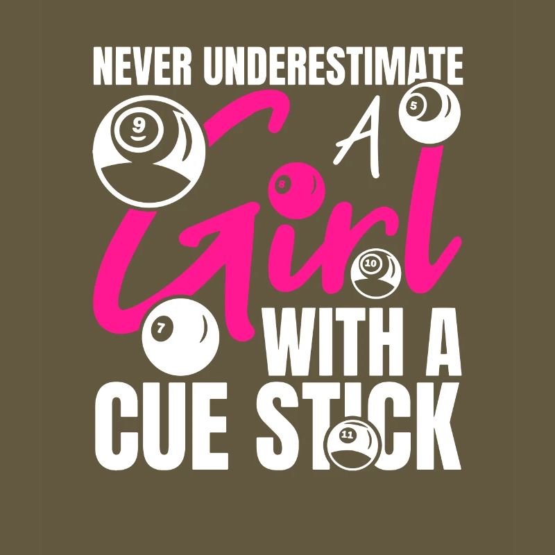 Mädchen mit Billardqueue