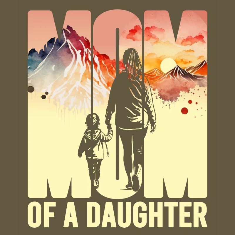 Mutter mit einer Tochter Muttertag Berge Mama Kind