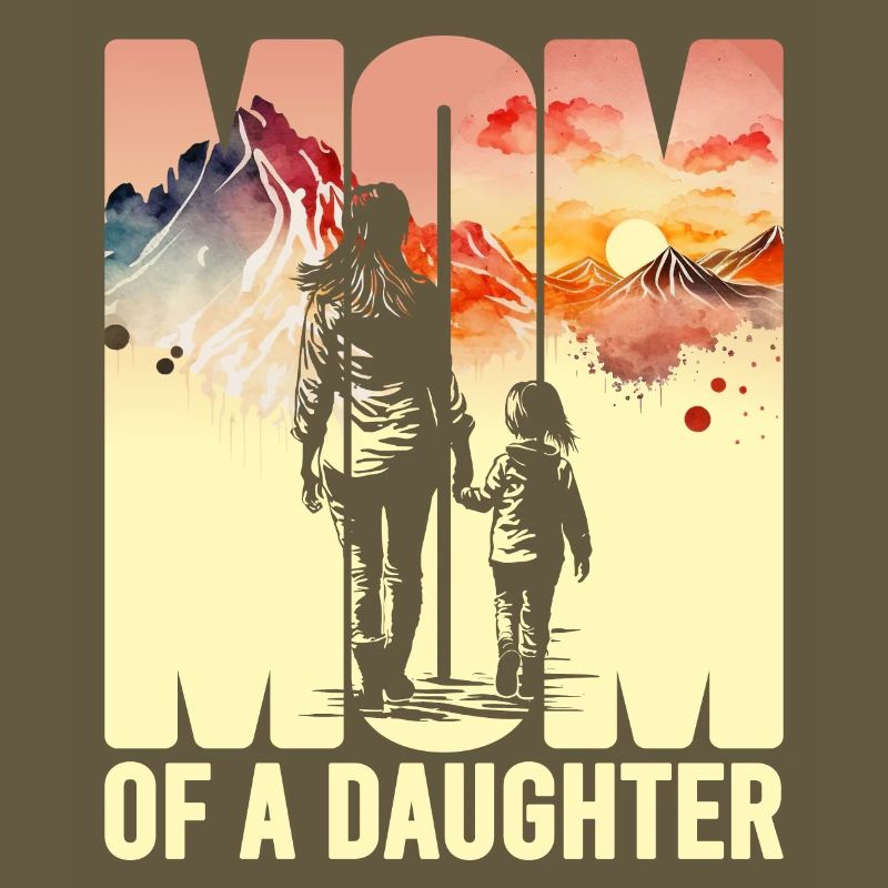 Mutter mit einer Tochter Muttertag Berge Mama Kind