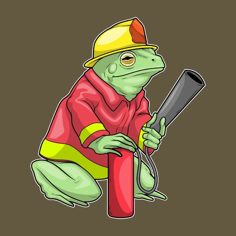 Frog Firefighter Fire Extinguisher Fire Brigade